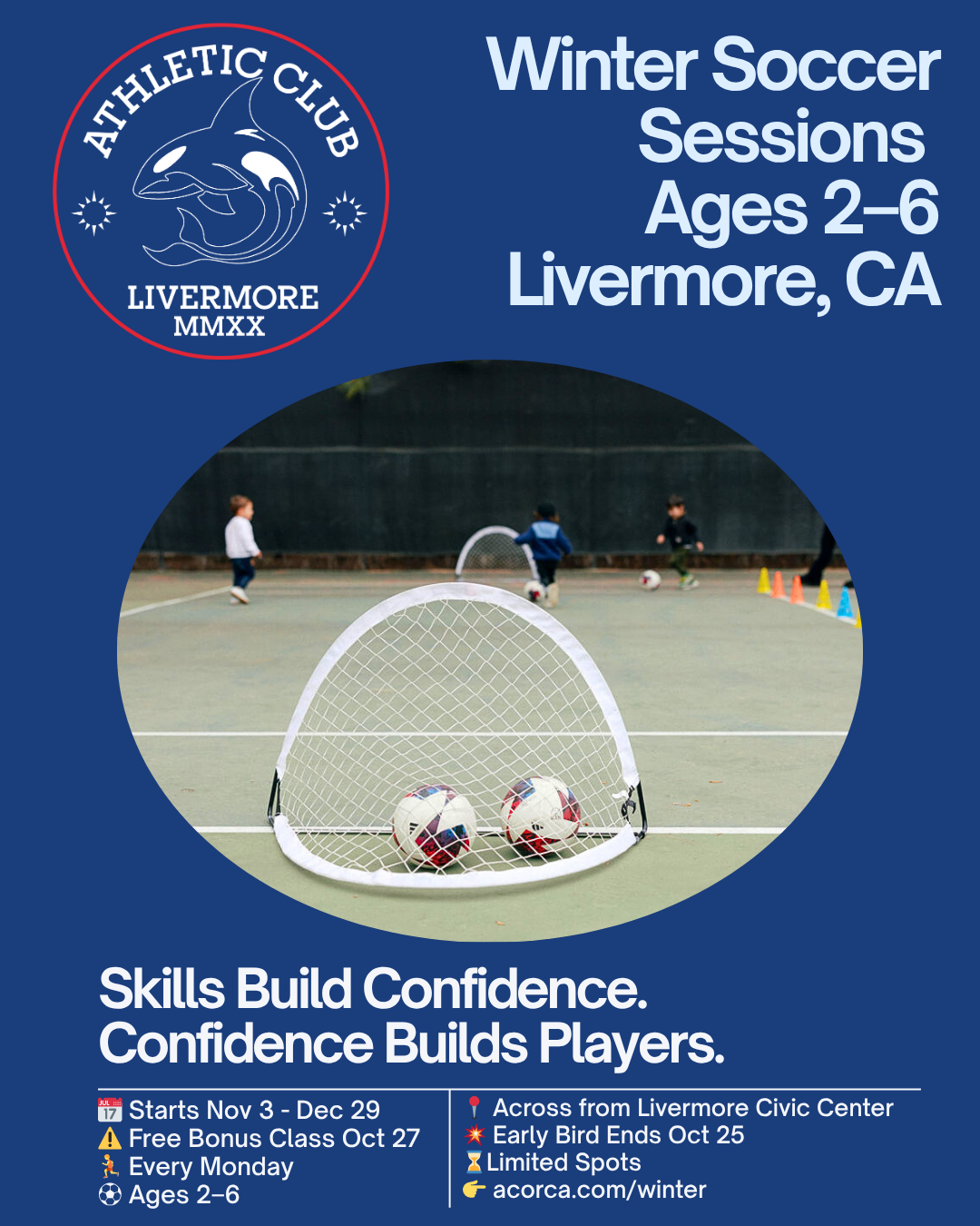 Toddler & Youth Soccer in Livermore | Winter Ball Mastery (Ages 2–6)